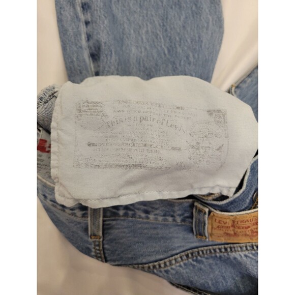 Y2K Levis 501 Jeans Mens Tag 38x30 Actual 36x30 Straight Leg Button Fly Med Wash - Picture 9 of 13